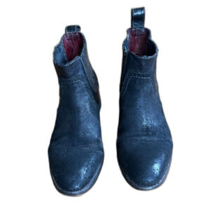 BED STU Black Pull On Leather Chelsea Boots   Women's Size 6